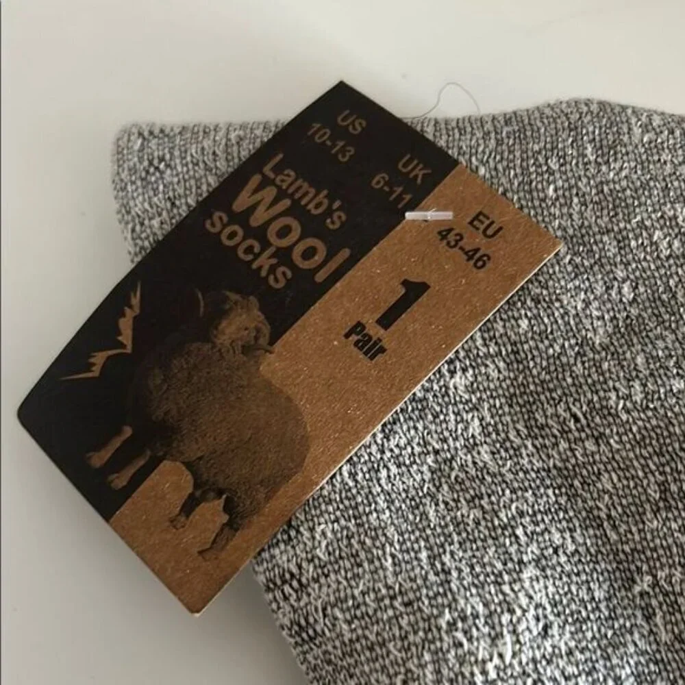 NWT Lamb's Wool Blend Socks (2 Pair) | Moisture Wicking | US M 10-13